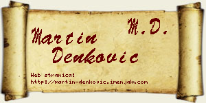 Martin Denković vizit kartica